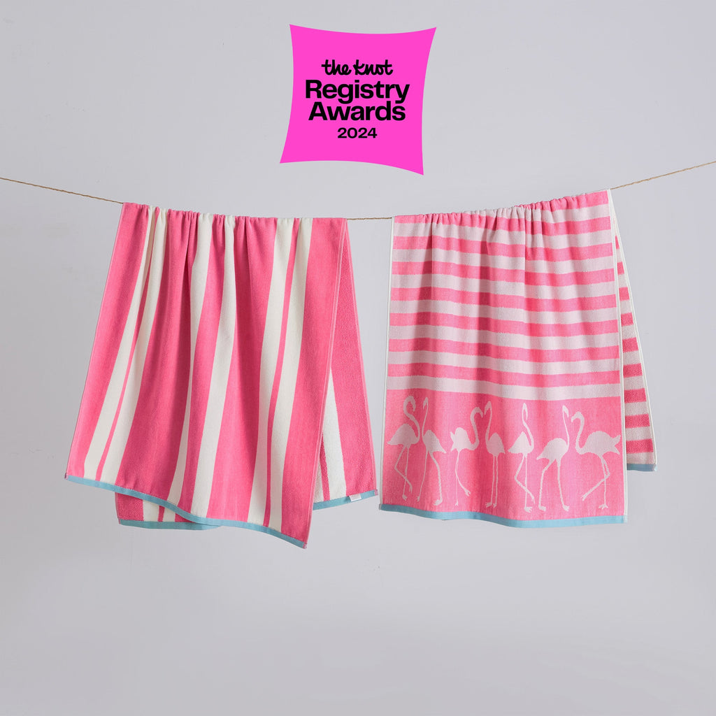 Elegant Cotton Velour Beach Towel Set – Maui Collection (2-Pack)