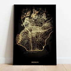 Brooklyn NY Map Modern Art