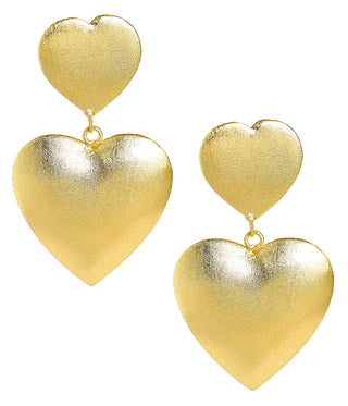 Scout 18K Gold Plated Brushed Heart Earrings