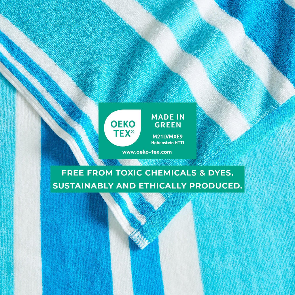 Elegant Cotton Velour Cabana Stripe Beach Towel – Novia Collection