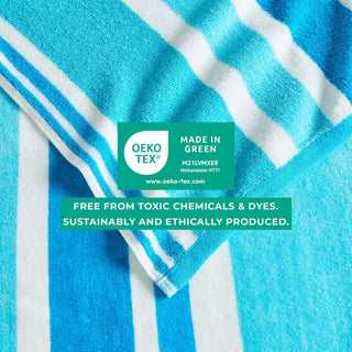 Elegant Cotton Velour Cabana Stripe Beach Towel – Novia Collection