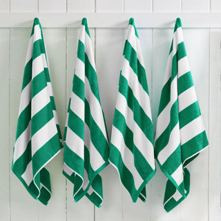 Elegant Cotton Velour Cabana Stripe Beach Towel – Novia Collection