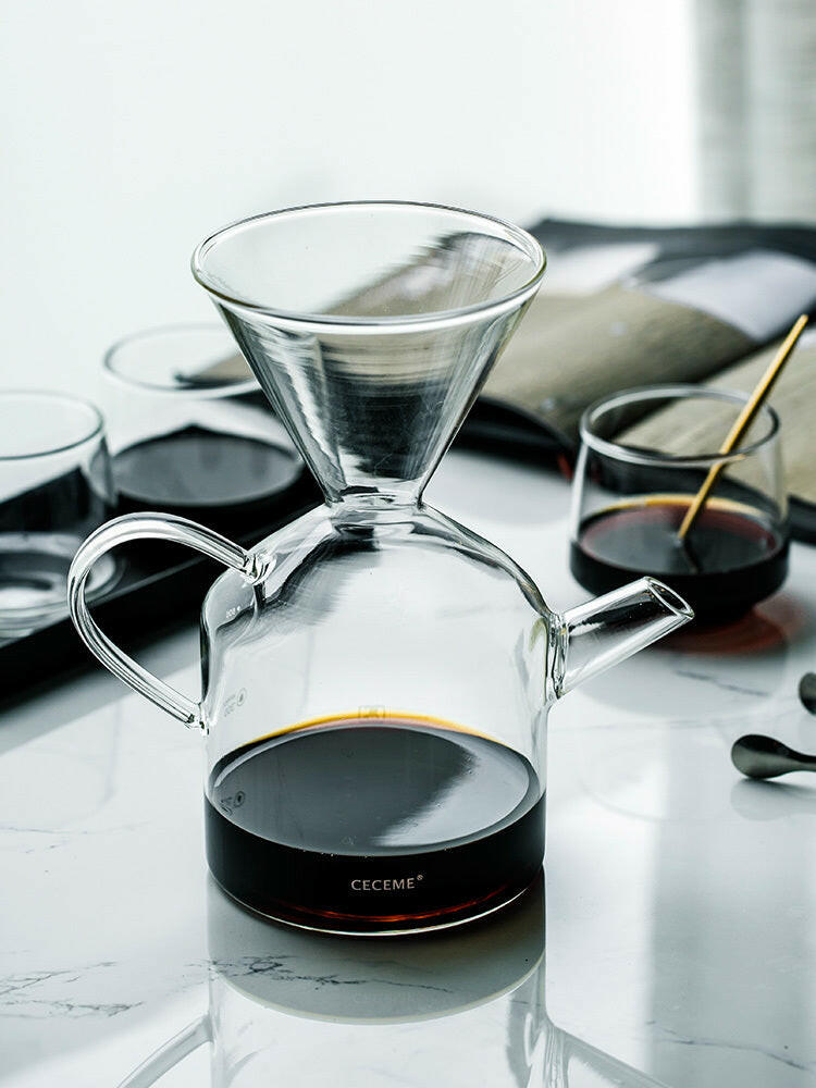 Glass Pour-Over Coffee Maker Set – All-in-One Manual Coffee Brewer