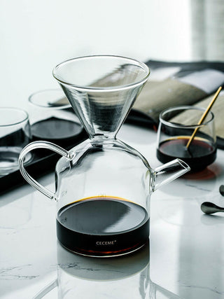Glass Pour-Over Coffee Maker Set – All-in-One Manual Coffee Brewer