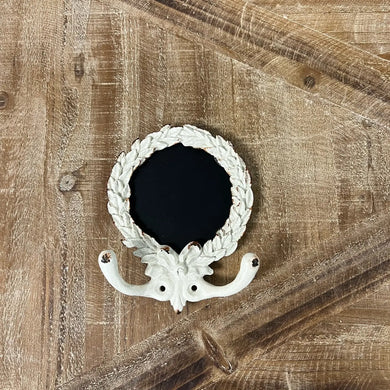Double Wall Hook with Chalkboard and Photo Display