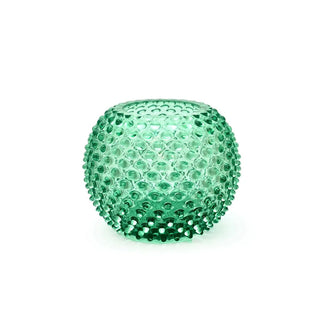 Hobnail Glass Vase in Capri Sea – Large