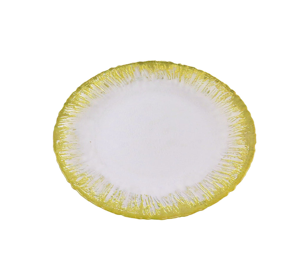 Elegant Decorative Plates with Radiant Gold Design – Set of 4