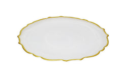 Elegant White Alabaster Charger Plates – Set of 4