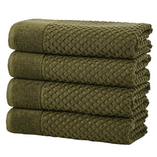 Grayson Cotton Diamond Waffle Weave Bath Towel Set