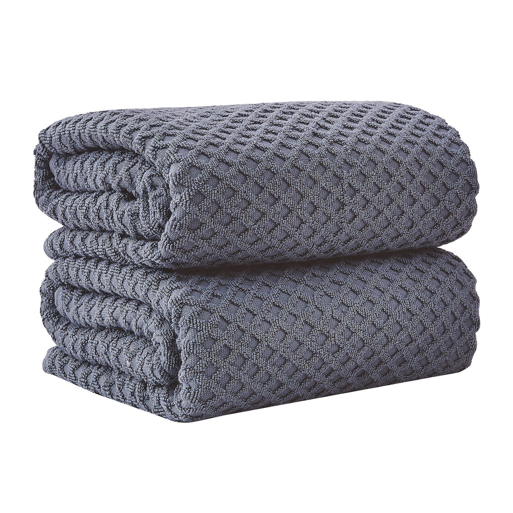 Grayson Cotton Diamond Waffle Weave Bath Towel Set