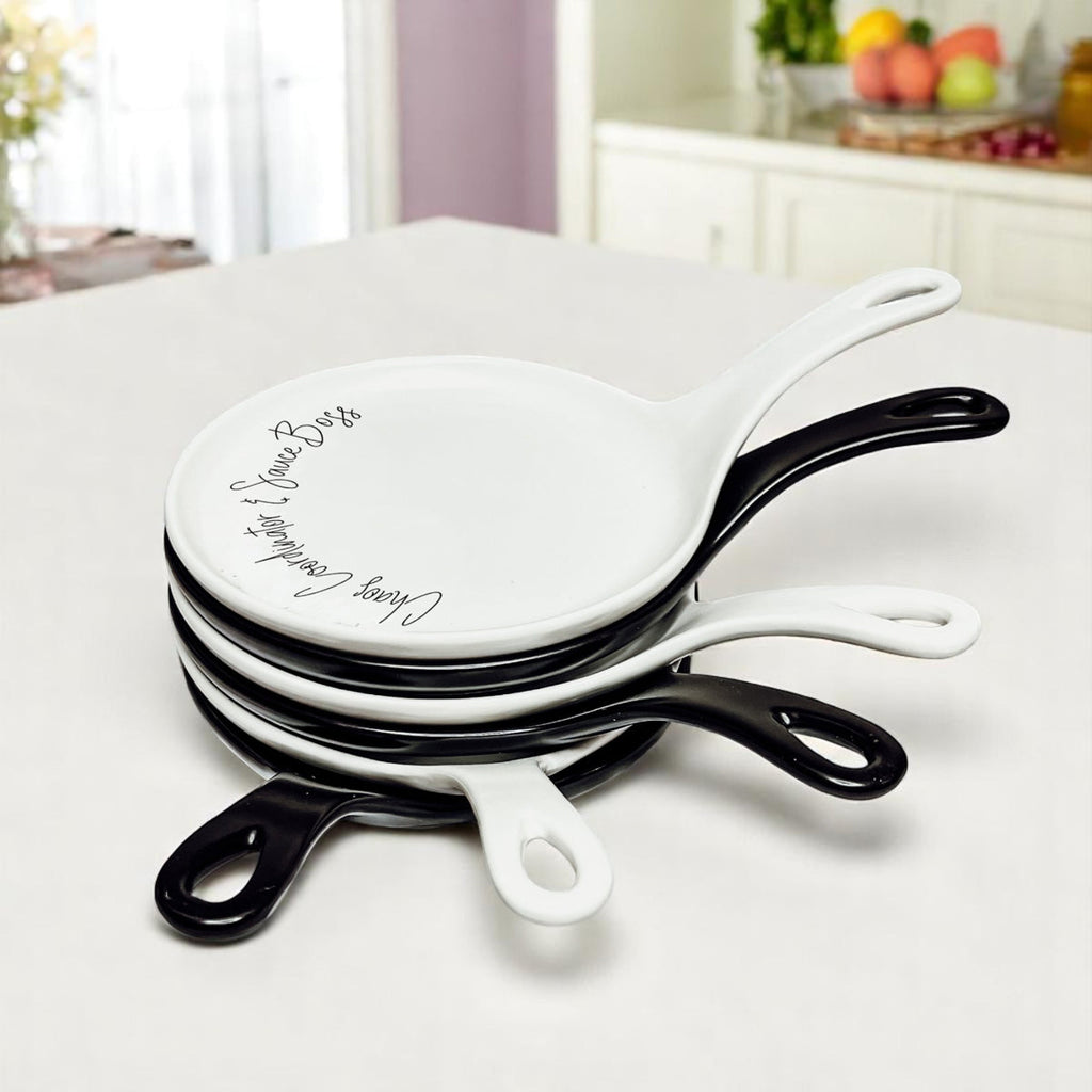 Chaos & Sauce Boss Spoon Rest with Wooden Spoon – Funny Porcelain Kitchen Gift