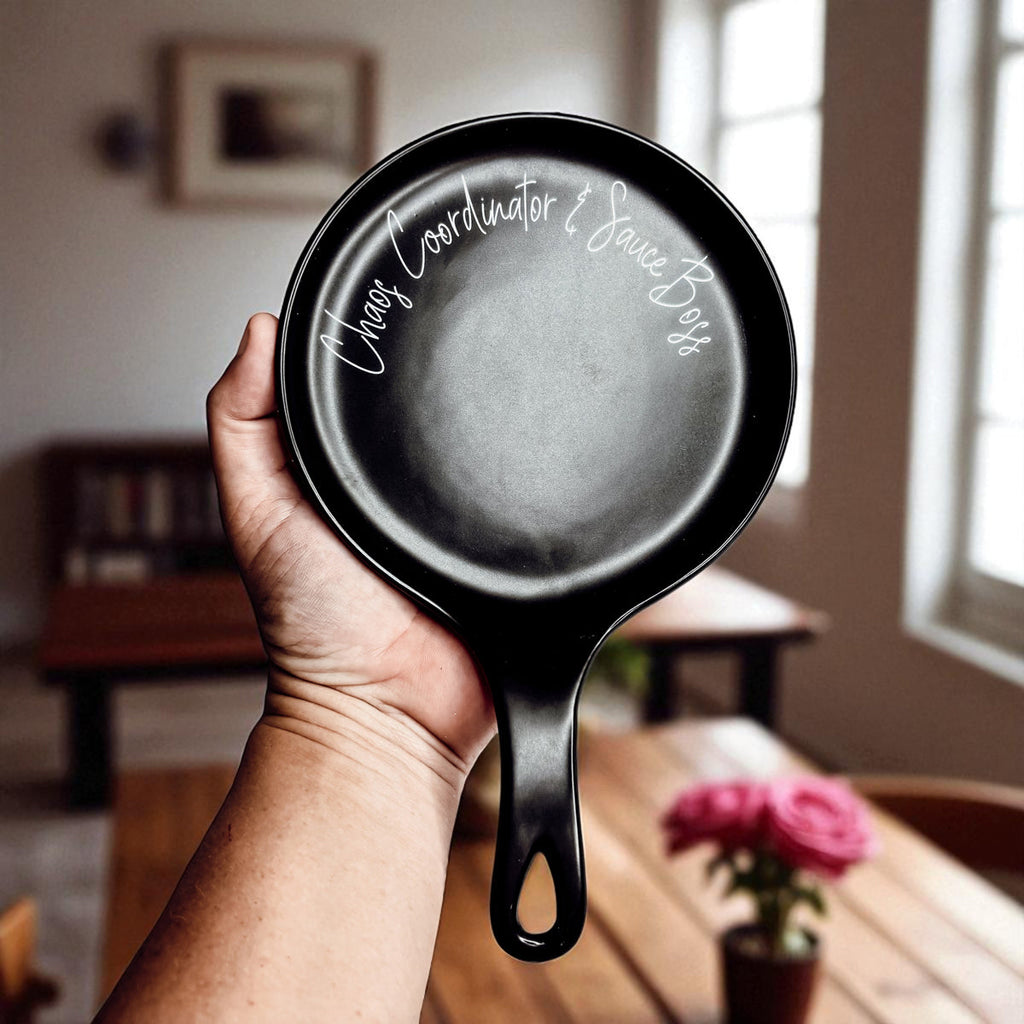 Chaos & Sauce Boss Spoon Rest with Wooden Spoon – Funny Porcelain Kitchen Gift
