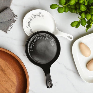 Chaos & Sauce Boss Spoon Rest with Wooden Spoon – Funny Porcelain Kitchen Gift