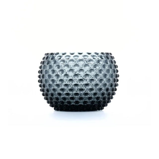 Hobnail Glass Vase in Charcoal Haze – Large