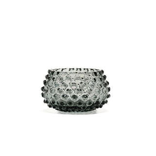 Hobnail Glass Bowl in Charcoal Haze – Small
