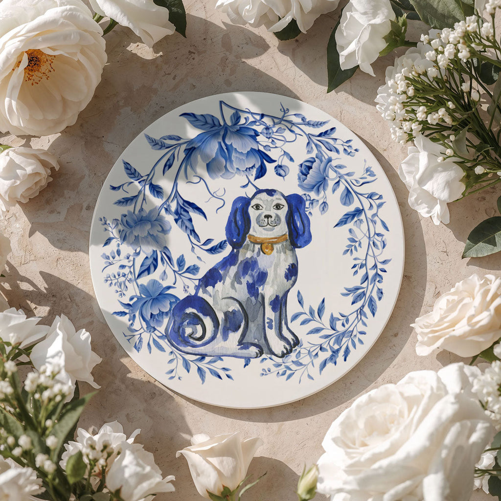 Blue & White Chinoiserie Ceramic Coasters – Classic Porcelain-Inspired Designs