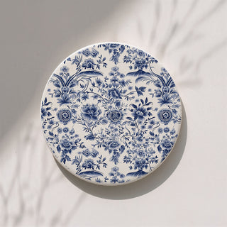 Blue & White Chinoiserie Ceramic Coasters – Classic Porcelain-Inspired Designs