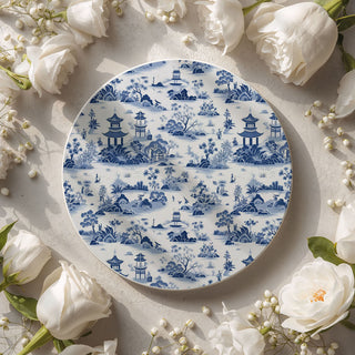 Blue & White Chinoiserie Ceramic Coasters – Classic Porcelain-Inspired Designs