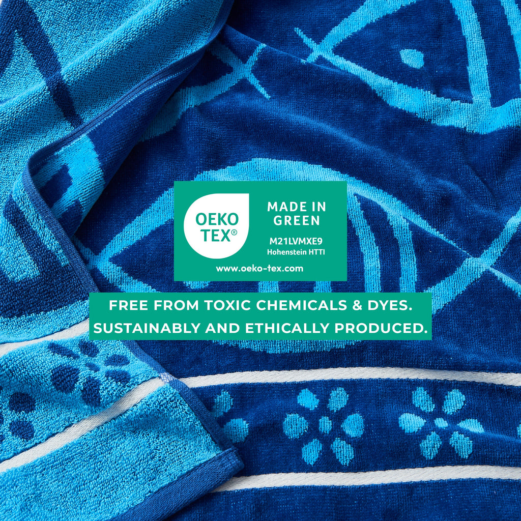 Elegant Cotton Velour Beach Towel Set – Maui Collection (2-Pack)