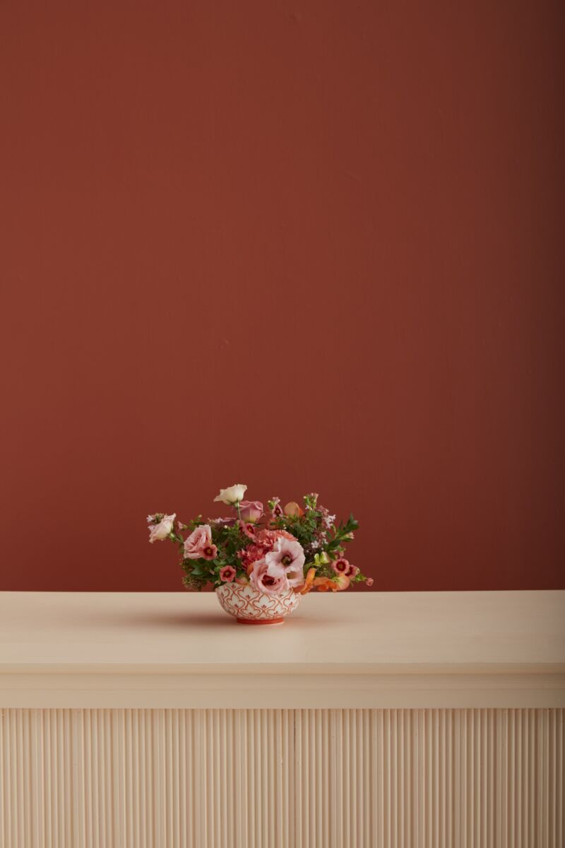 Classic Meets Contemporary: Elodie Vase in Coral Floral Chinoiserie - Anara Lifestyle