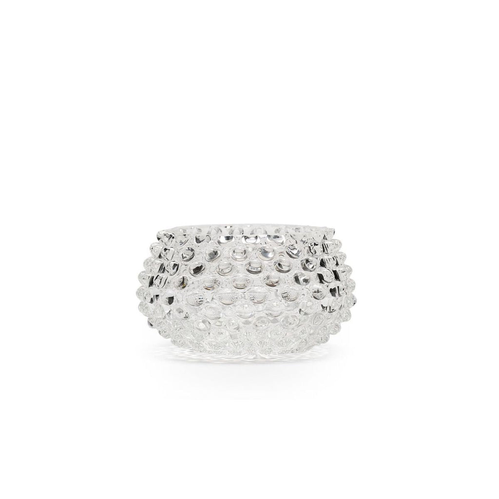 Hobnail Glass Bowl in Clear Quartz – Small