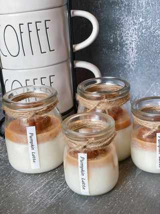 Coffee Candle in Glass Jar - Soy Wax Candle for Coffee Lovers with Lid