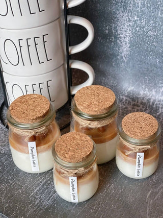 Coffee Candle in Glass Jar - Soy Wax Candle for Coffee Lovers with Lid