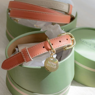 Rio Vegan Leather Dog Collar | Stylish Saffiano-Inspired Pet Accessory