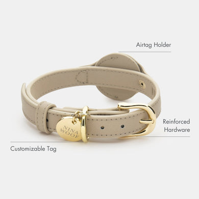 AirTag Enabled Vegan Leather Dog Collar – Cupertino | Smart & Stylish Pet Accessory