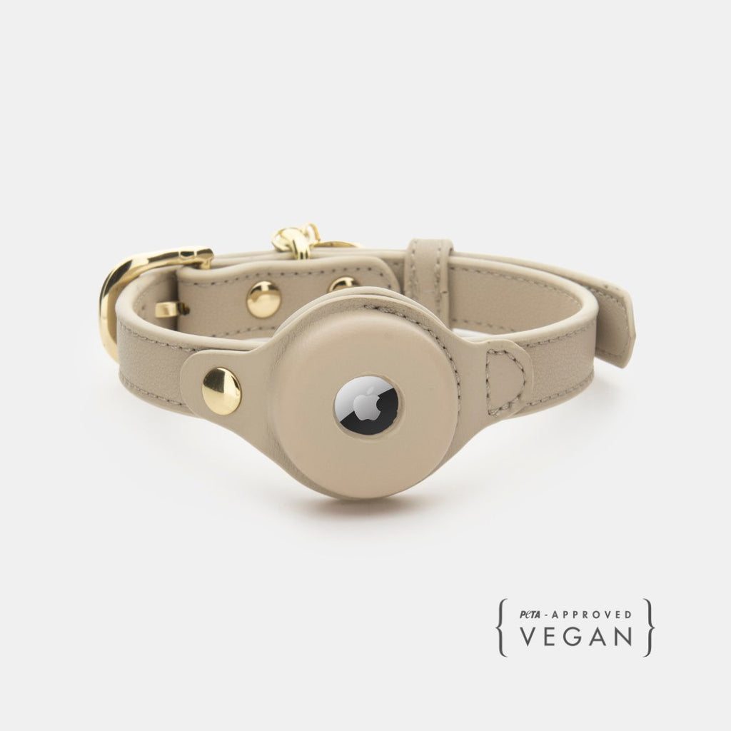 AirTag Enabled Vegan Leather Dog Collar – Cupertino | Smart & Stylish Pet Accessory