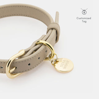 AirTag Enabled Vegan Leather Dog Collar – Cupertino | Smart & Stylish Pet Accessory