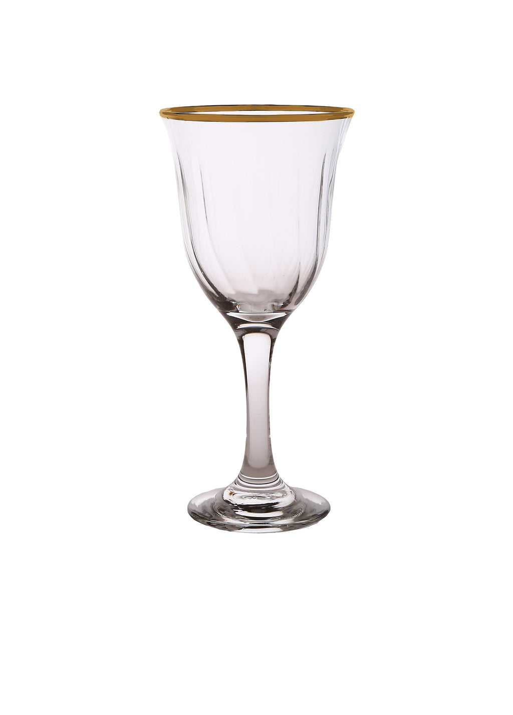 Elegant Water Glasses with Delicate Gold Accents – Set of 6