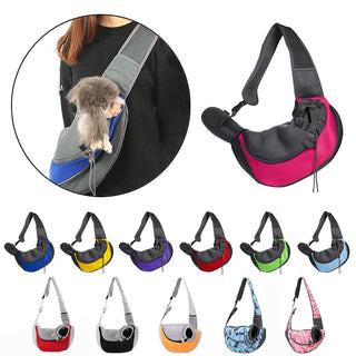 Breathable Pet Carrier Sling – Hands-Free Mesh Shoulder Pouch