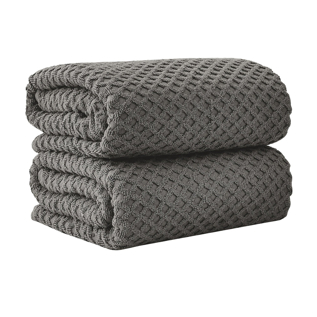 Grayson Cotton Diamond Waffle Weave Bath Towel Set