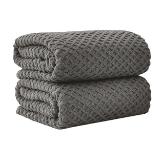 Grayson Cotton Diamond Waffle Weave Bath Towel Set