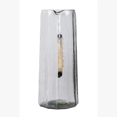 Hammered Glass Water Pitcher Natural