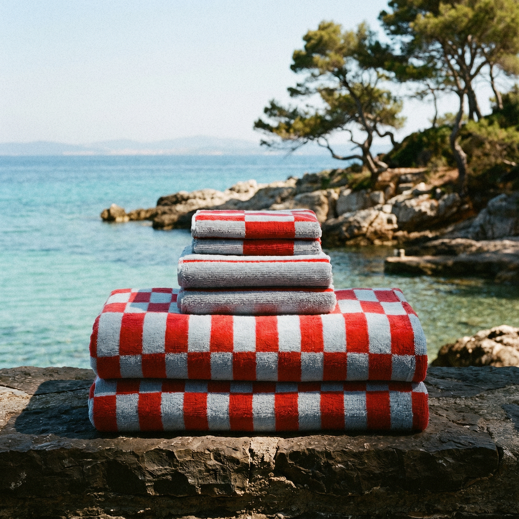 Pietra Checkered Australian Cotton Towels