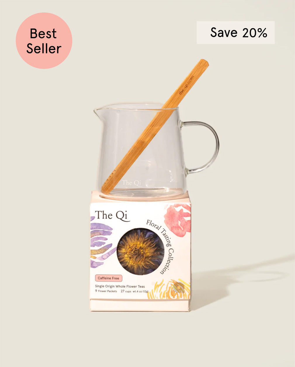 Daily Ritual Set – Flower Tea Wellness Ritual with Glass Pot