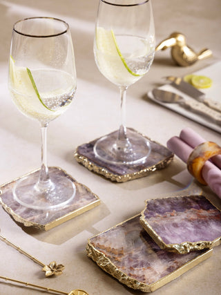 Dazzle Rose Quartz Coasters - Anara Lifestyle