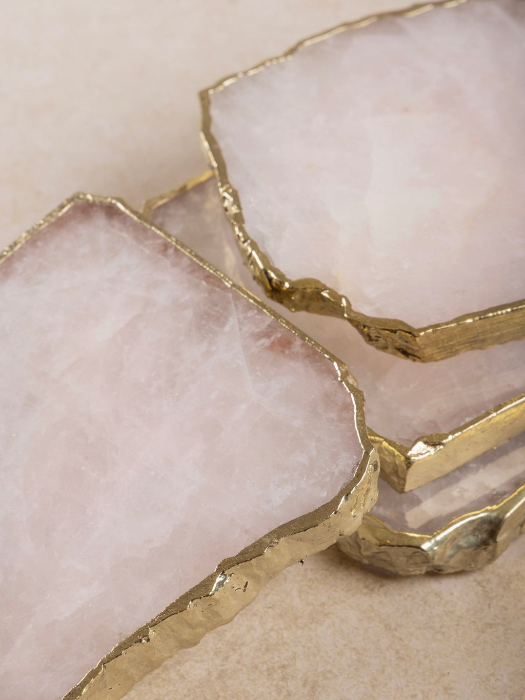 Dazzle Rose Quartz Coasters - Anara Lifestyle