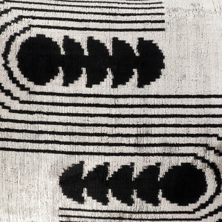Art Deco Silk Velvet Ikat Throw Pillow Cover, 16 x 24