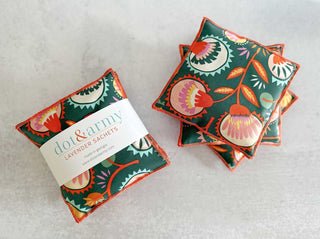 Elegant Desert Bloom Lavender Sachets – 2-Piece Linen Set