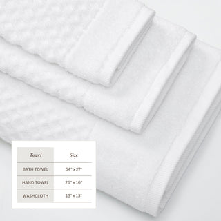 Grayson Cotton Diamond Waffle Weave Bath Towel Set