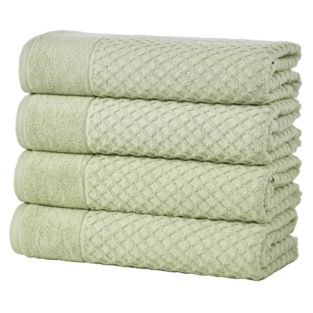 Grayson Cotton Diamond Waffle Weave Bath Towel Set