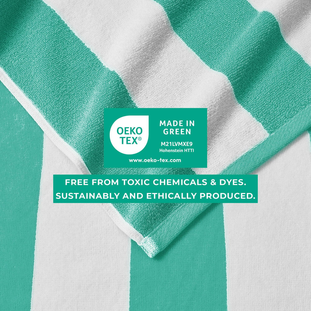 Elegant Cotton Velour Cabana Stripe Beach Towel – Novia Collection