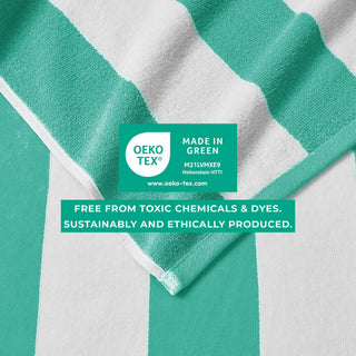 Elegant Cotton Velour Cabana Stripe Beach Towel – Novia Collection