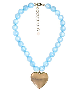 Dottie Heart Acrylic Beaded Necklace