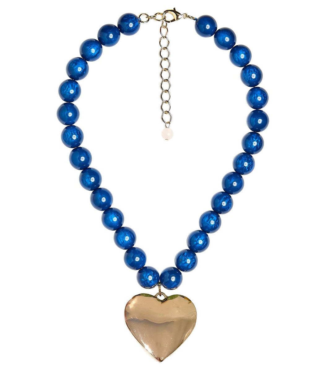 Dottie Heart Acrylic Beaded Necklace