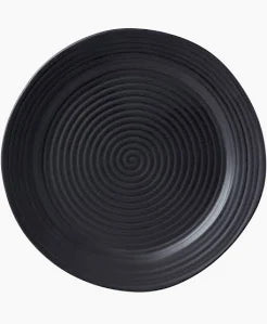 Oneida Ridge Black Dinner Plate, stoneware