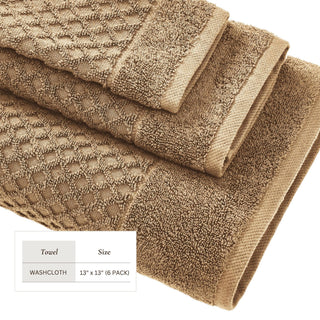 Grayson Cotton Diamond Waffle Weave Bath Towel Set